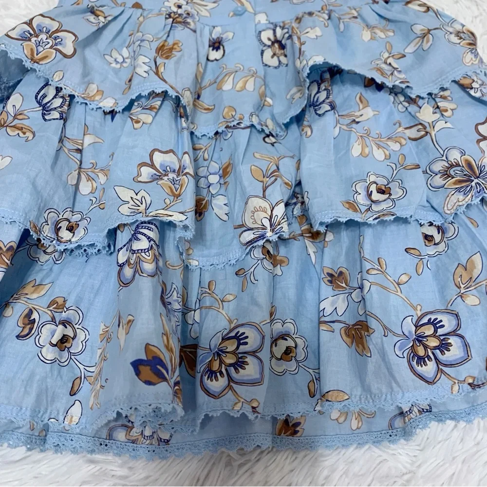 Janie and Jack cap‎ sleeve floral tiered dress